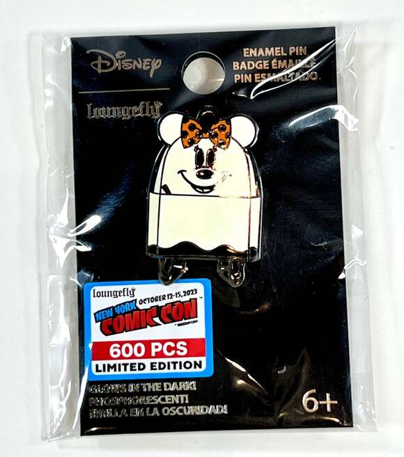 Disney X Loungefly Jewelry - Loungefly Disney Minnie Mouse Ghost Backpack Pin NYCC 2023 LE 600 - GITD